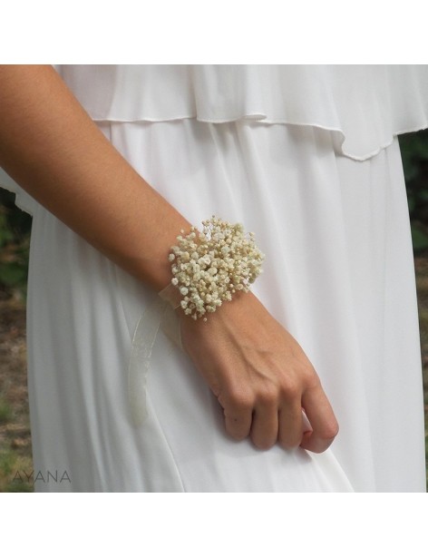 Bracelet en fleurs eternelles boheme