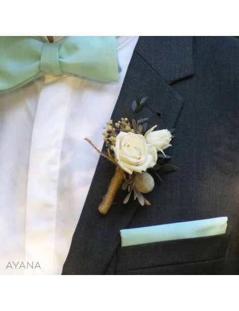 Boutonniere fleurs stabilisees evidence