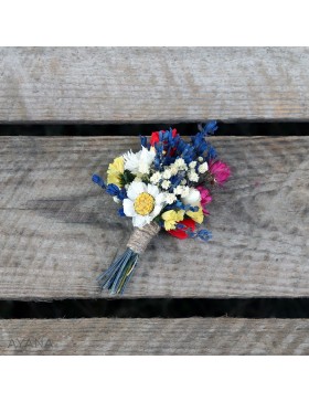 Boutonniere en fleurs eternelles crativite