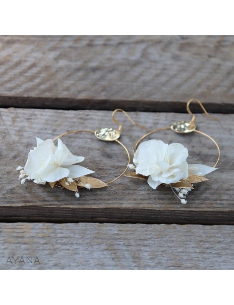 Boucles oreilles de fleurs gwenaelle