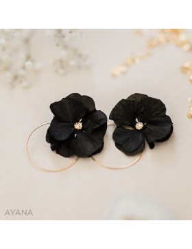 Boucles oreilles en fleurs stabilisees ava