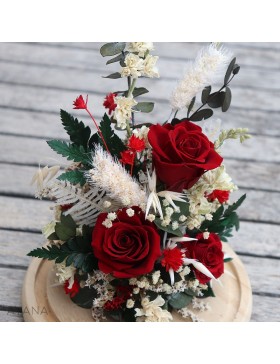 Cloche en fleurs fleurs ambiance festive