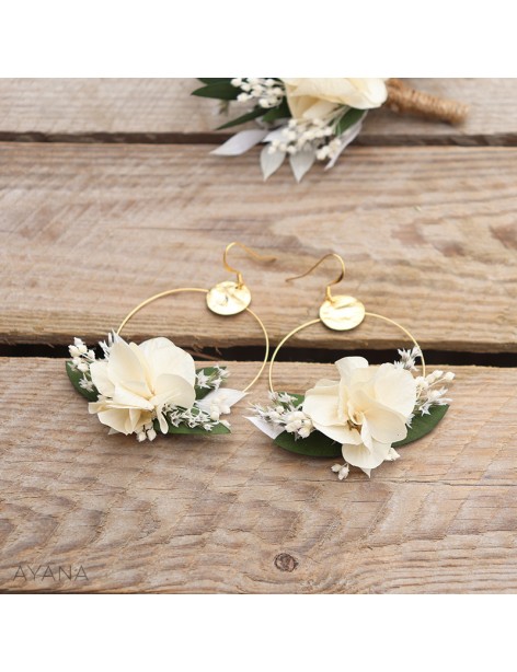 Boucles oreilles Merryl fleurs