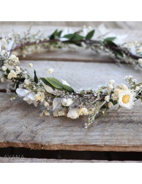 Couronne Fanny en fleurs stabilisees