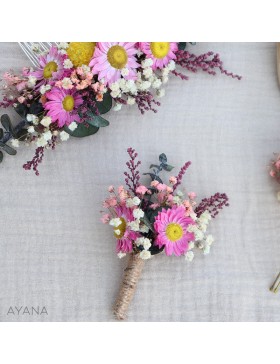 Boutonniere Spontaneite fleurs stabilisees