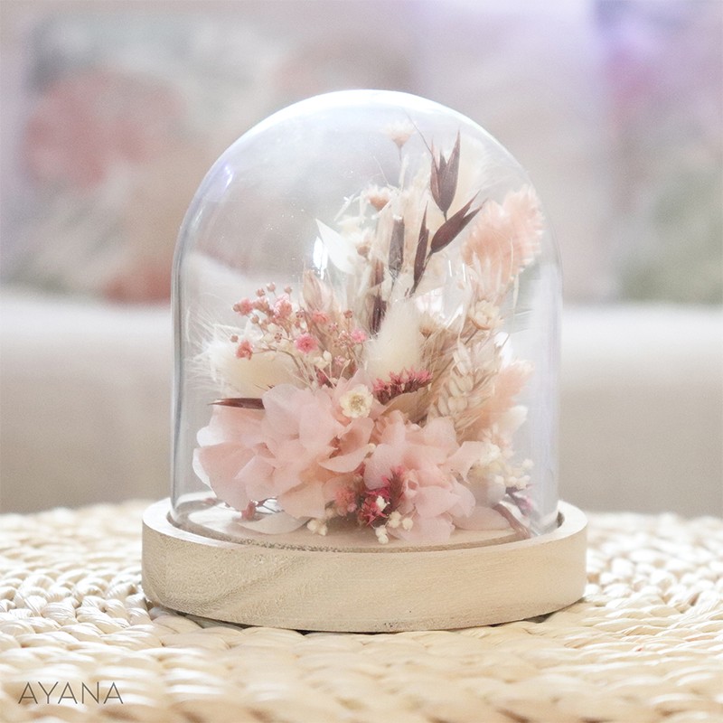 Cloche en fleurs esprit boudoir