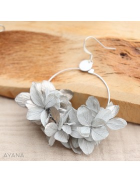 Boucles oreilles en fleurs stabilisees athalia