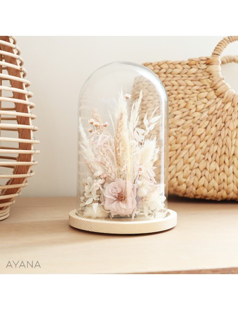 Cloche en fleurs univers cocooning