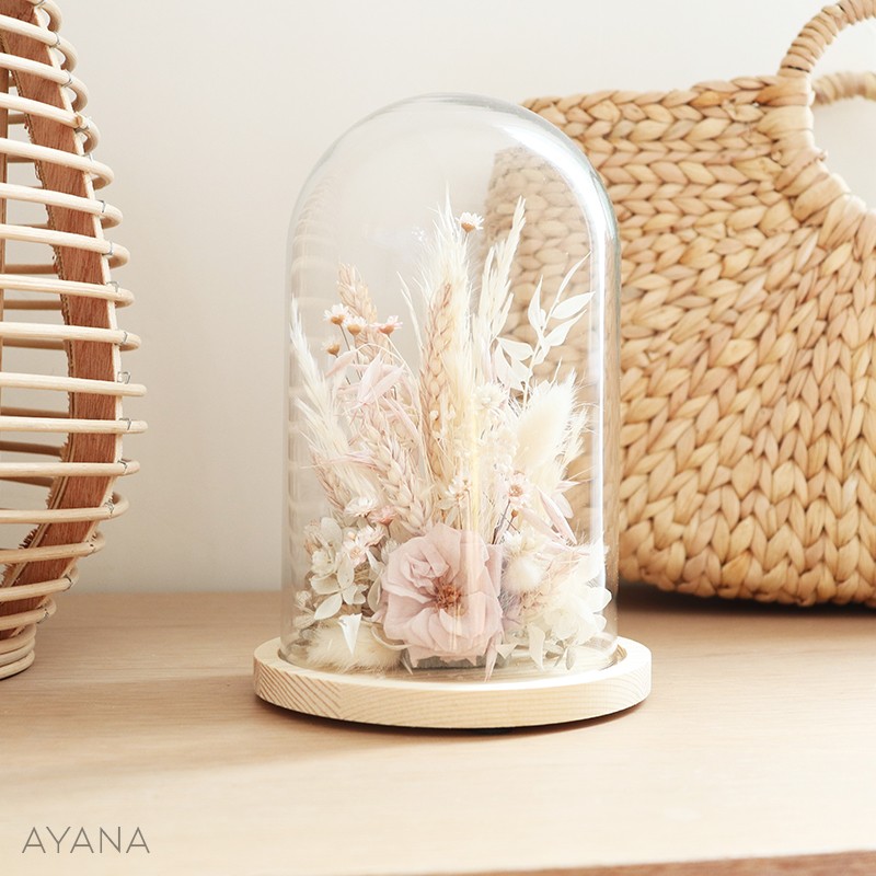 Cloche en fleurs univers cocooning