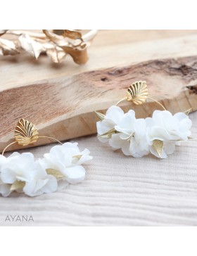 Boucles oreilles en fleurs sechees Yaelle