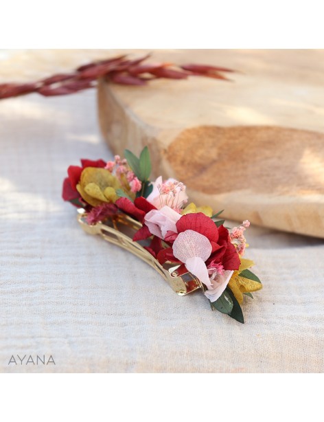 Barrette en fleurs eternelles Bettie