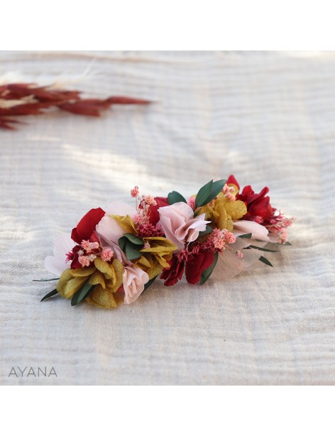 Barrette en fleurs sechees Bettie