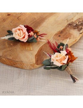 Boutonniere en fleurs vertige