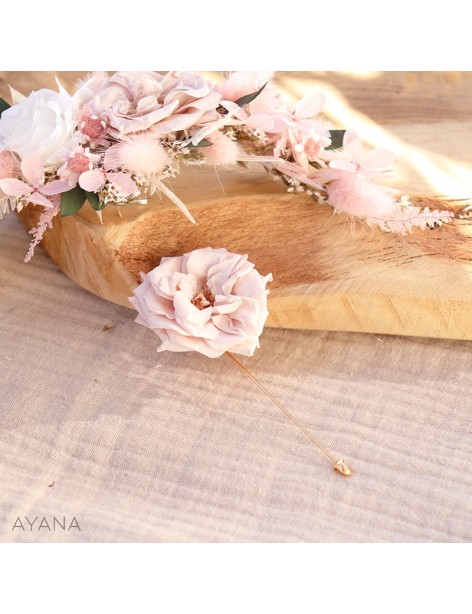 Broche fleur eternelle ROSA