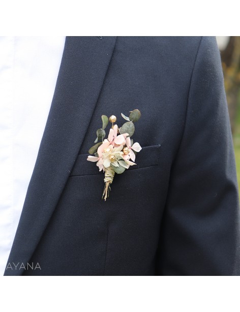 Boutonniere fleurs eternelles CALINE