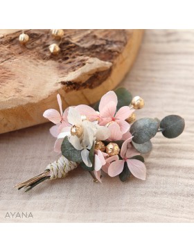 Boutonniere fleurs sechees CALINE