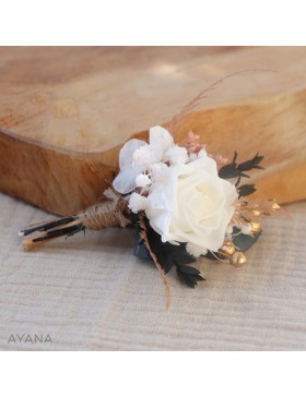 Boutonniere en fleurs CANDEUR