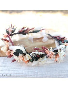 Couronne en fleurs sechees ROSITA