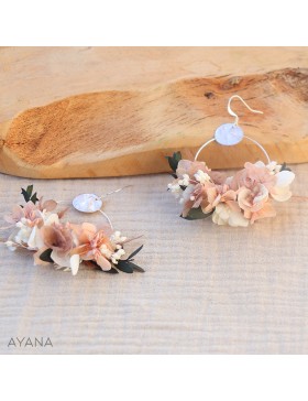 Boucles oreilles en fleurs sechees MAUREEN