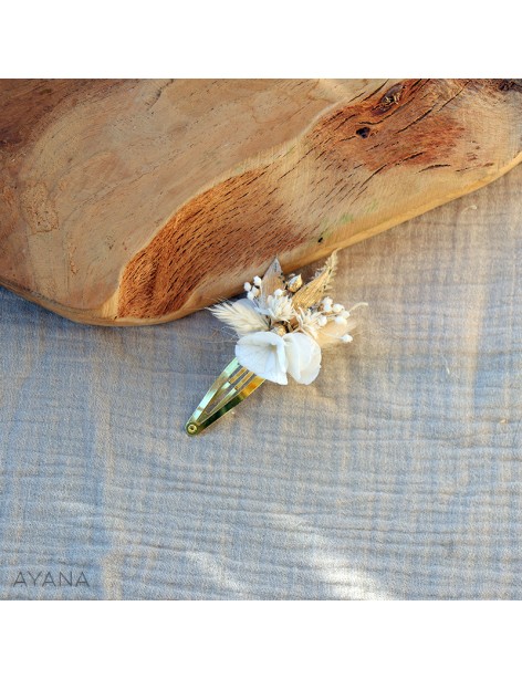 Barrette a cheveux fleurs stabilisees ISABEL