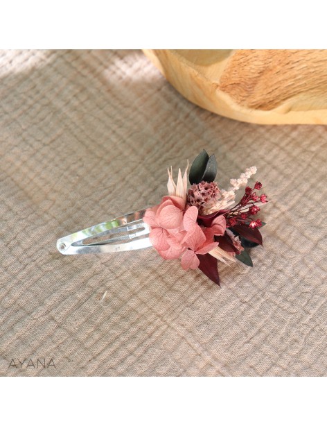 Barrette a cheveux en fleurs sechees GENA