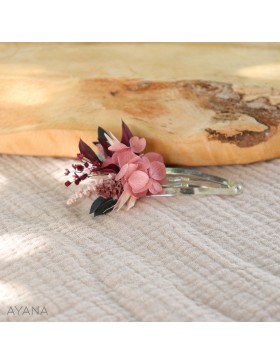 Barrette en fleurs sechees GENA