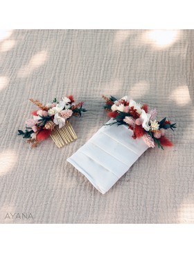 Boutonniere pochette de fleurs sechees TENDANCE