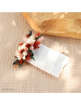 Boutonniere pochette fleurs TENDANCE