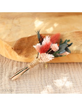 Boutonniere fleurs sechees TENDANCE