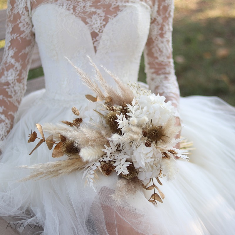 Bouquet en fleurs stabilisees VERSAILLES