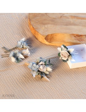 Boutonniere fleurs eternelles ENCHANTEMENT