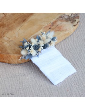 Boutonniere pochette fleurs sechees ODYSSEE