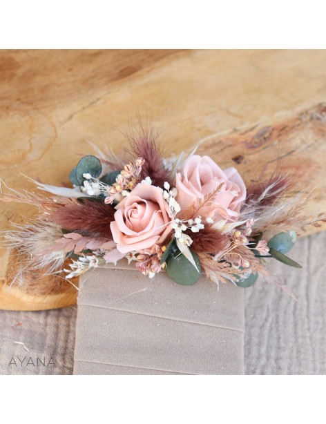 Boutonniere pochette fleurs SERMENT