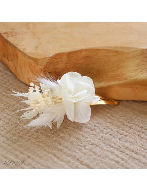 Barrette clic clac fleur OLWEN